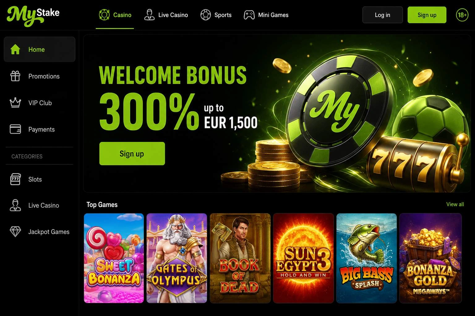 MyStake – established non GamStop UK online casino